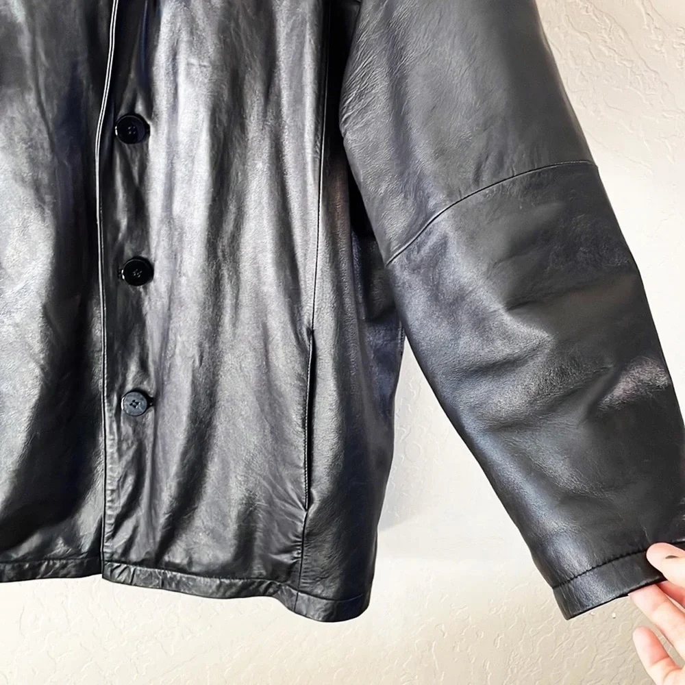 Wilson’s Leather‎ Pelle Studio Thinsulate Soft Leather Black Jacket